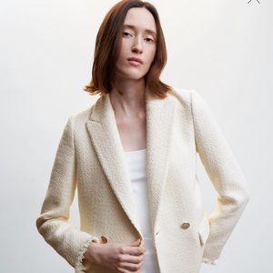 Button tweed blazer NWT